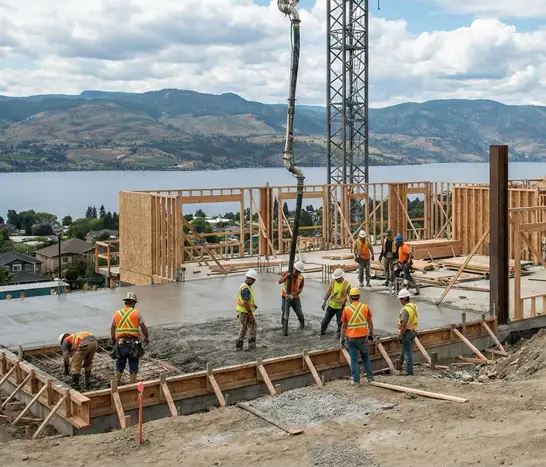 Pouring Concrete Foundation in Kelowna BC